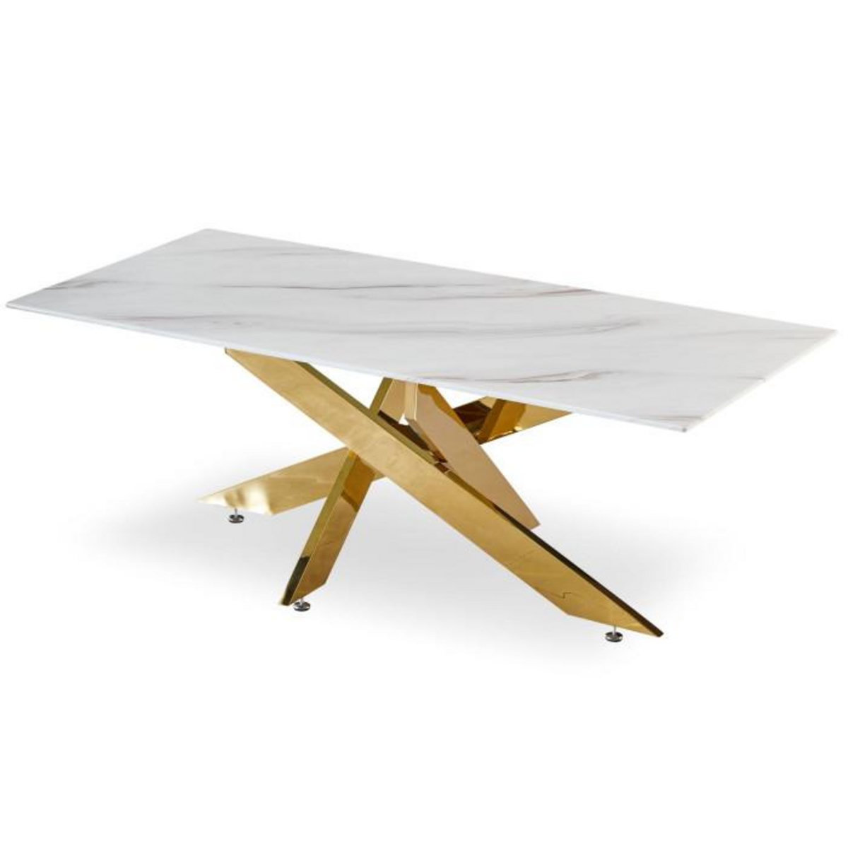 Paris Prix Table Basse en Verre  Olaze  120cm Effet Marbre