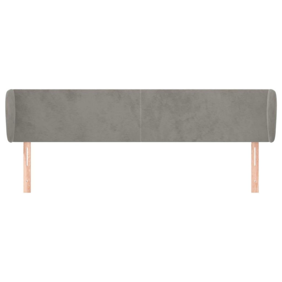VIDAXL Tete de lit avec oreilles Gris clair 163x23x78/88 cm Velours