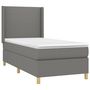 Voir la diapositive 3 : VIDAXL Sommier a lattes de lit avec matelas Gris fonce 80x200 cm Tissu