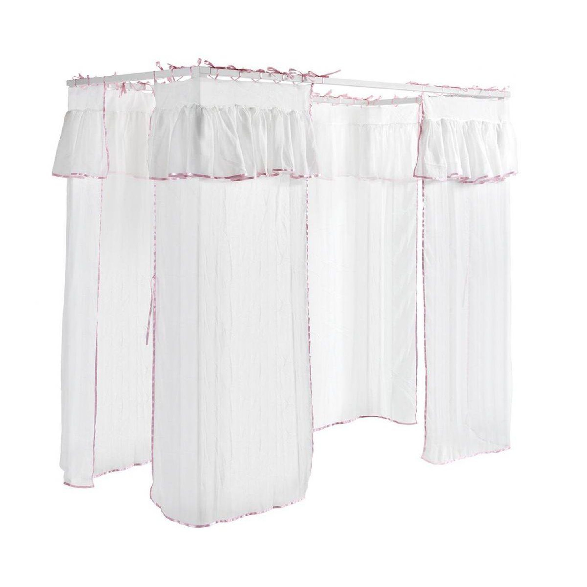 Voir la diapositive 4 : Paris Prix Lit enfant à baldaquin & voile  amori  90x200cm blanc