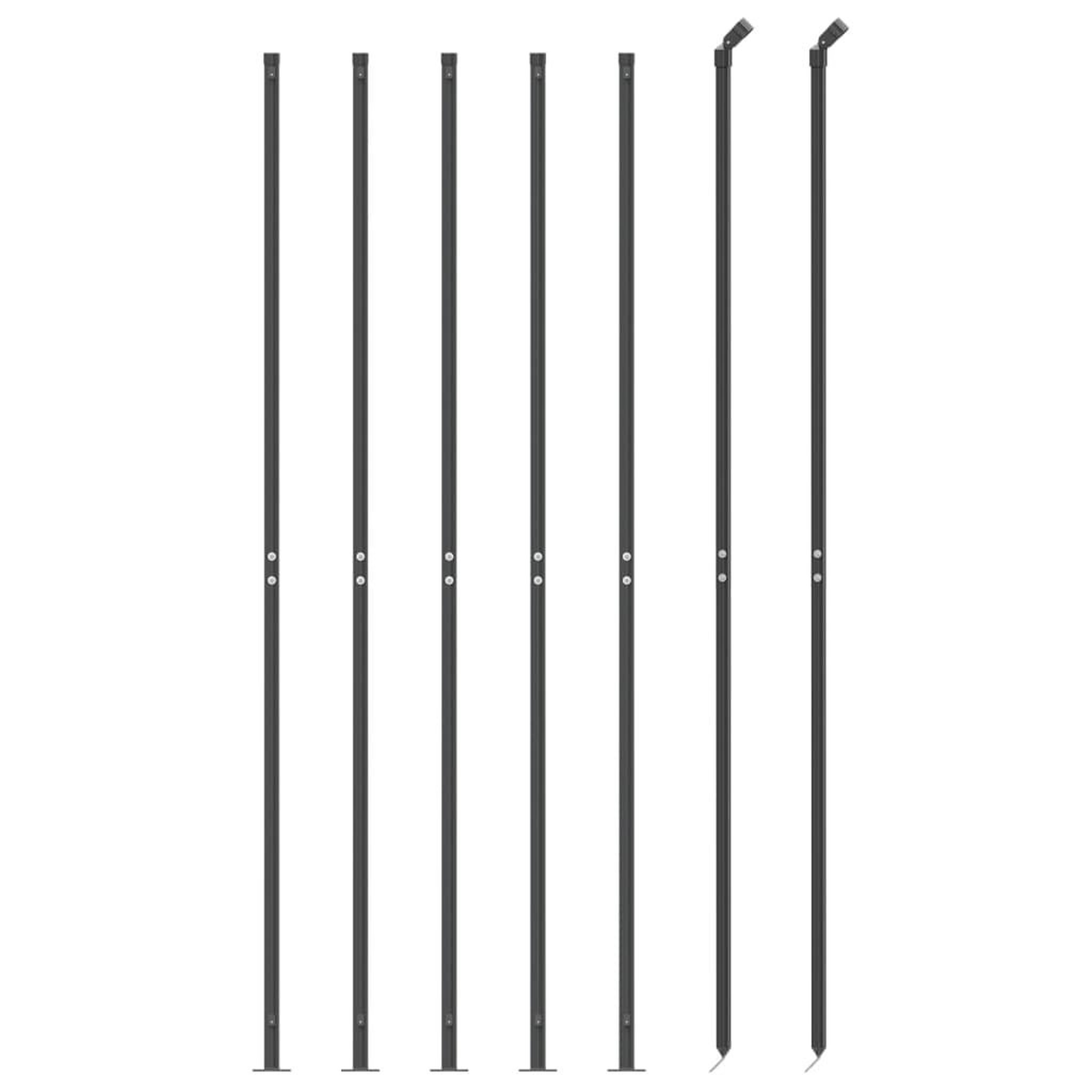 Voir la diapositive 3 : VIDAXL Cloture en treillis metallique avec bride anthracite 1,4x10 m