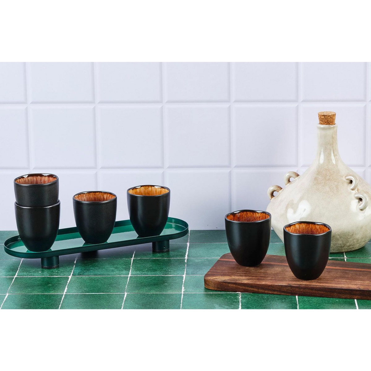 BJORN Tasse IRIS 15cl - 6 pièces - Marron sauvage