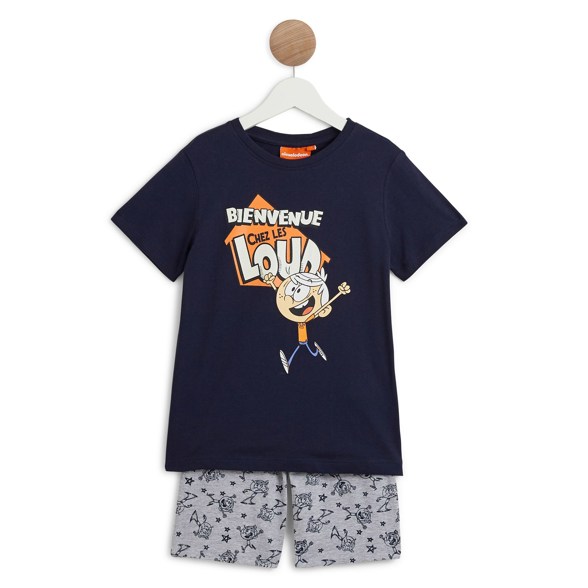 Lot Pyjama + Pyjashort Pompiers Garçon Vertbaudet – 100% Coton, Manches Longues/courtes, Pantalon/short