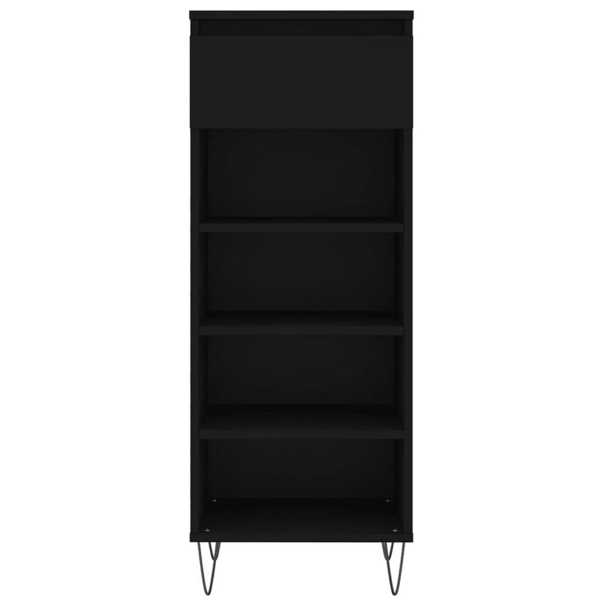 VIDAXL Armoire a chaussures Noir 40x36x105 cm Bois d'ingenierie