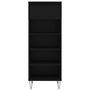 Voir la diapositive 5 : VIDAXL Armoire a chaussures Noir 40x36x105 cm Bois d'ingenierie