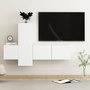 Voir la diapositive 1 : VIDAXL Ensemble de meubles TV 3 pcs Blanc Bois d'ingenierie