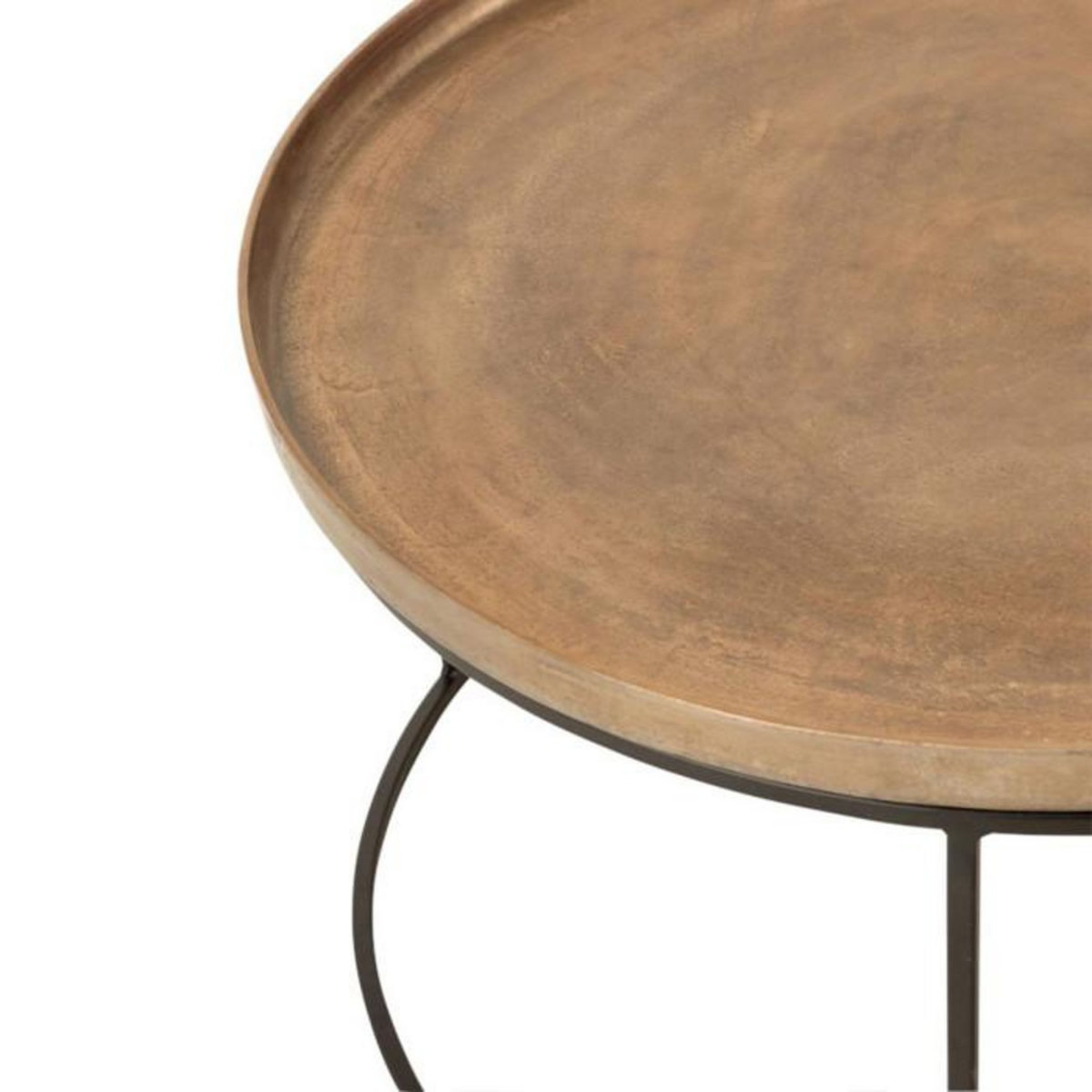 Paris Prix Lot de 3 Tables Basses Gigognes  Bano  80cm Rouille