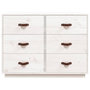 Voir la diapositive 5 : VIDAXL Buffet Blanc 100x40x75 cm Bois massif de pin