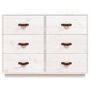 Voir la diapositive 5 : VIDAXL Buffet Blanc 100x40x75 cm Bois massif de pin