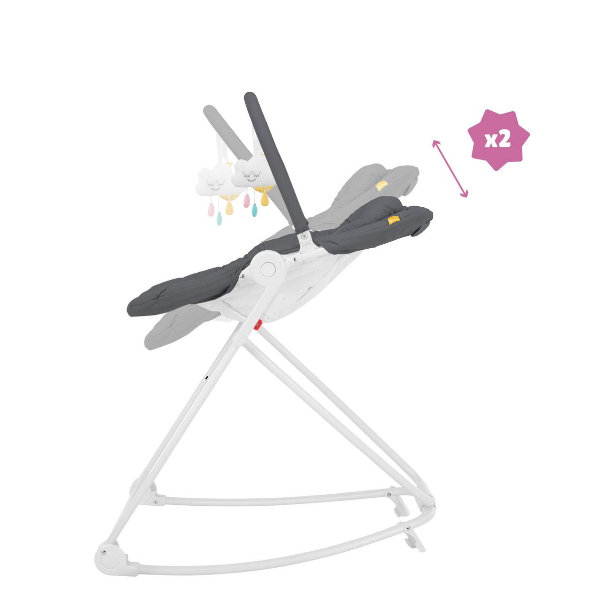 BADABULLE Transat bébé en hauteur Compact'up - Moonlight