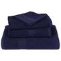 Voir la diapositive 4 : VIDAXL Serviettes 4 pcs bleu marine 100x200 cm 360 g m² 100% coton