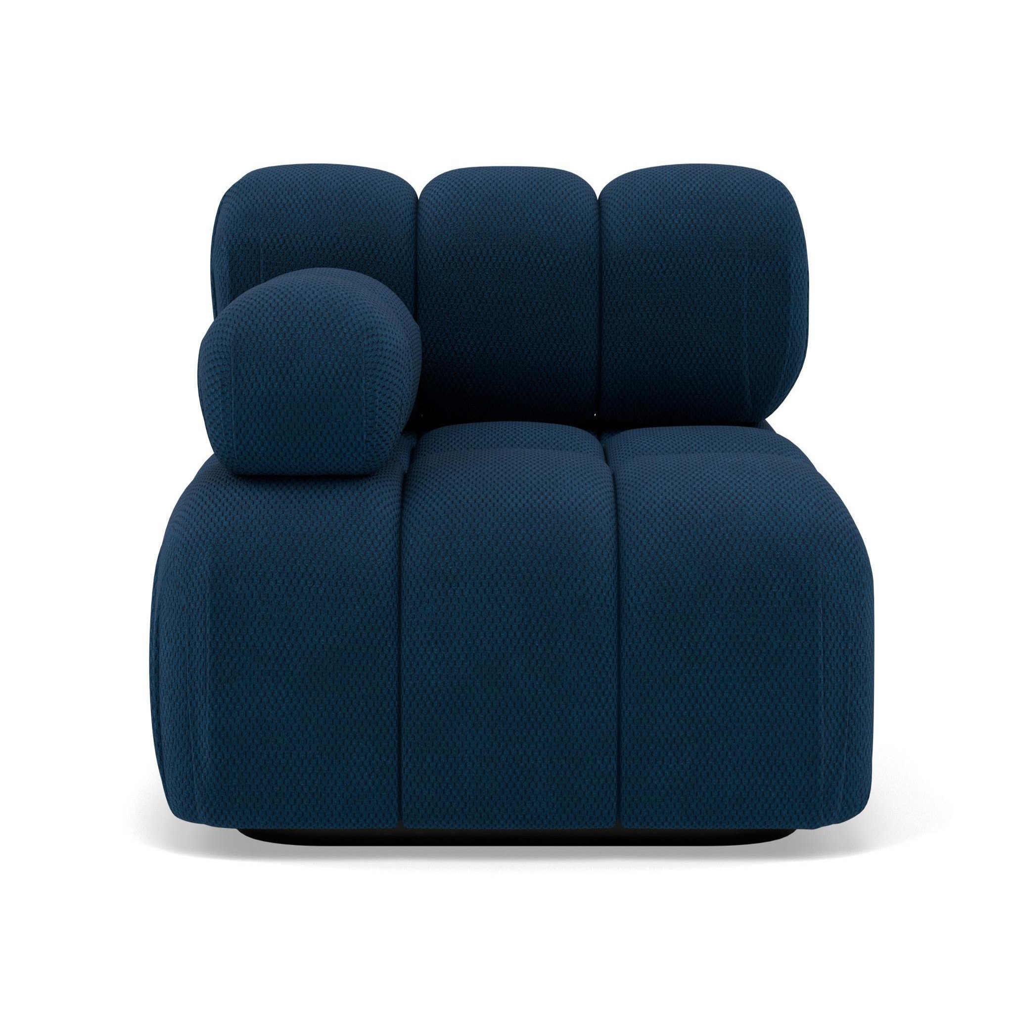 Voir la diapositive 1 : LISA DESIGN Ruby - module d'assise gauche en velours texturé