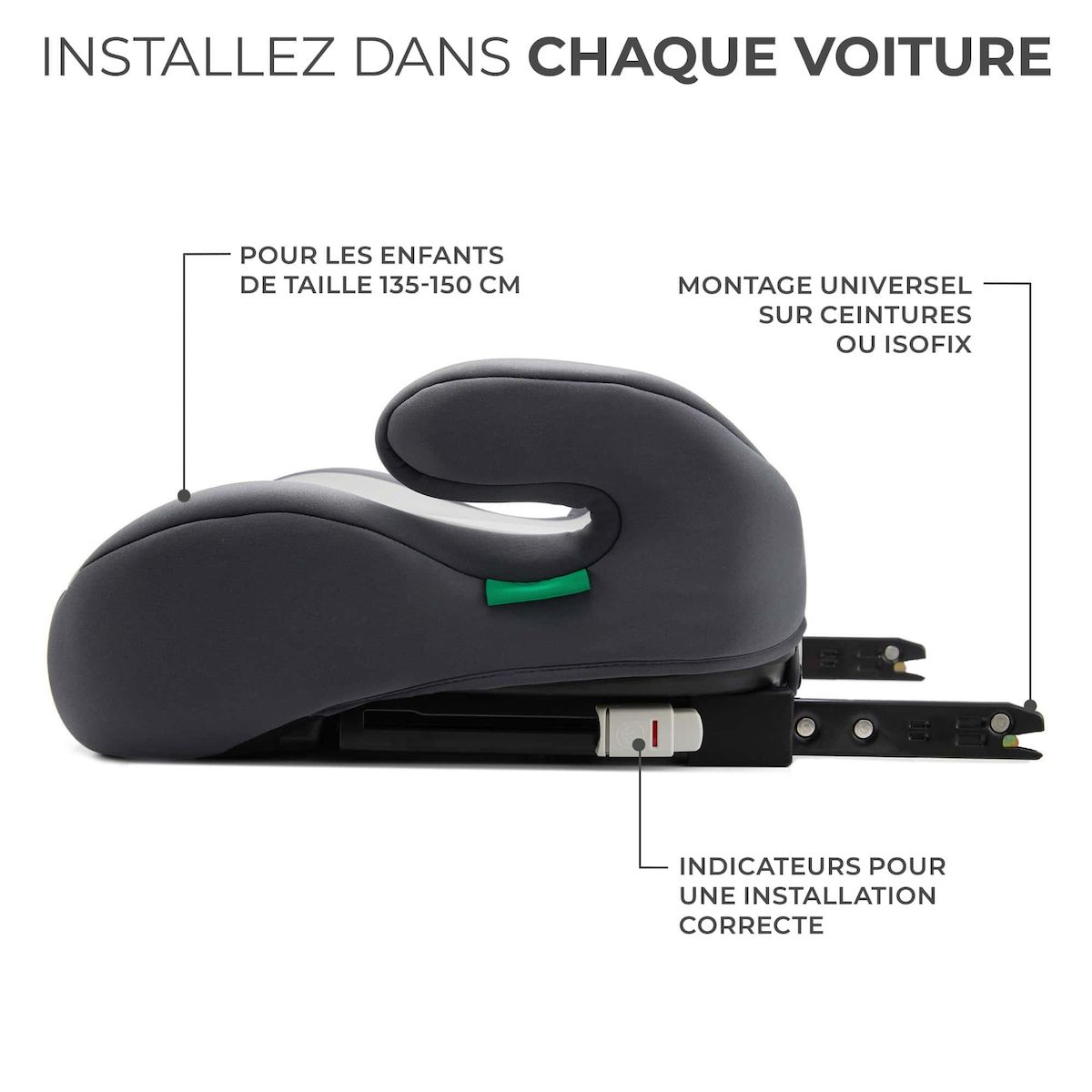 KINDERKRAFT Rehausseur auto i-size isofix r129 – modèle i-boost