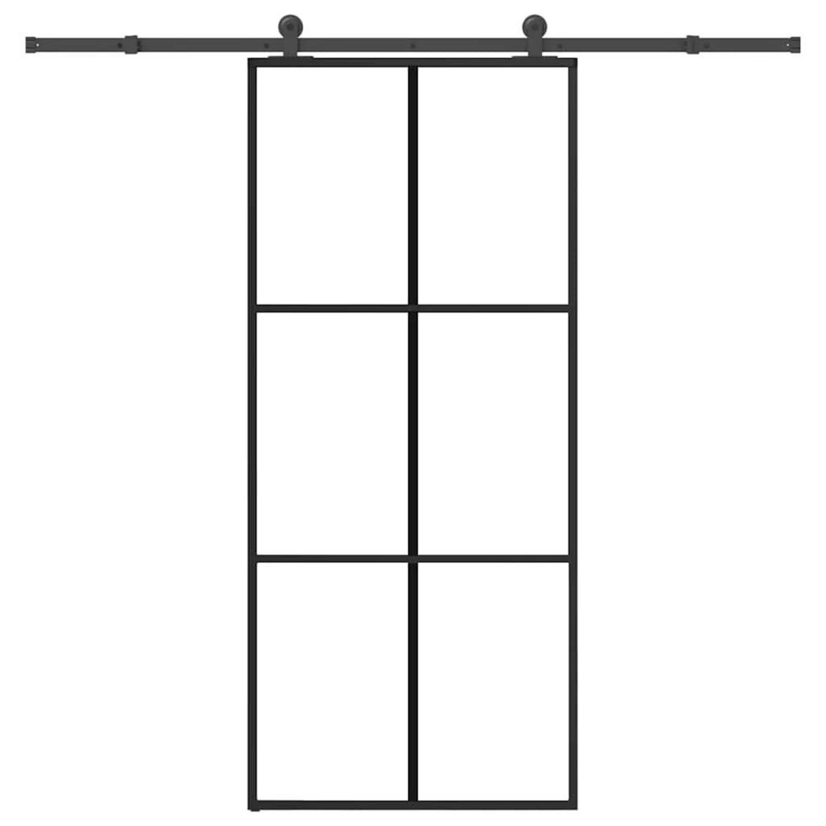 VIDAXL Porte coulissante avec kit de quincaillerie 90x205 cm Verre ESG