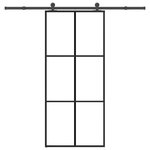 VIDAXL Porte coulissante avec kit de quincaillerie 90x205 cm Verre ESG