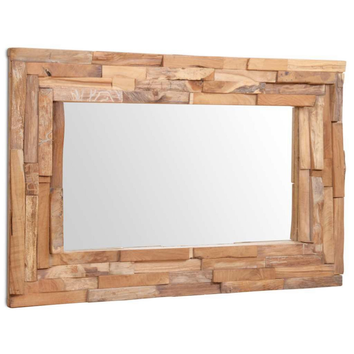 VIDAXL Miroir decoratif Teck 90x60 cm Rectangulaire