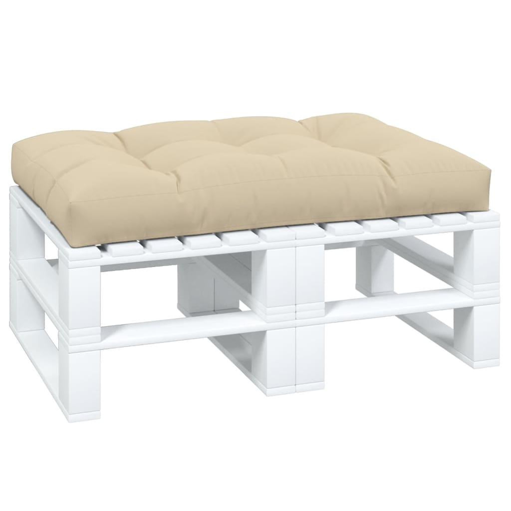 Voir la diapositive 3 : VIDAXL Coussin de palette beige 120x80x12 cm tissu