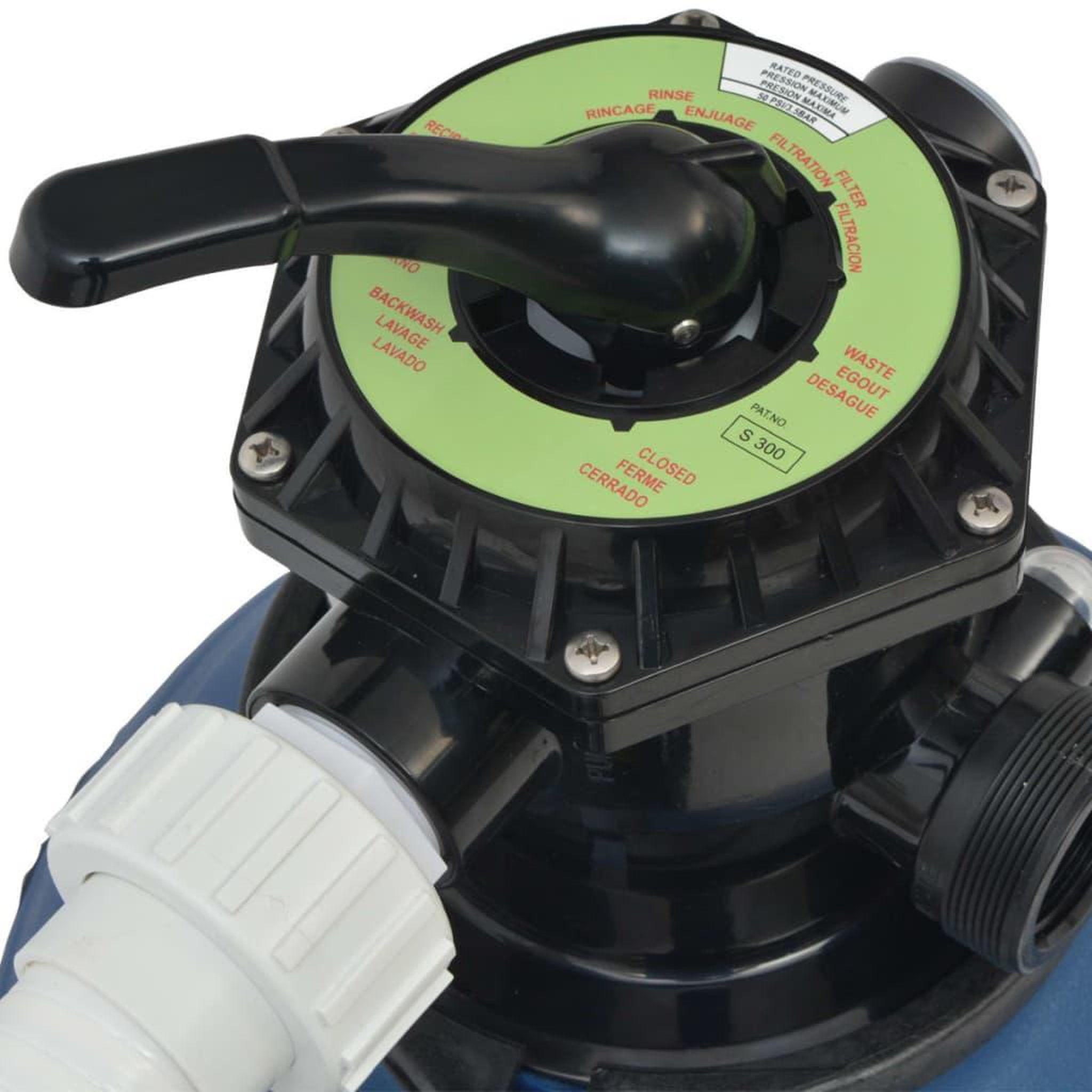 Voir la diapositive 4 : VIDAXL Pompe de filtration a sable 1000 W 16800 l/h XL
