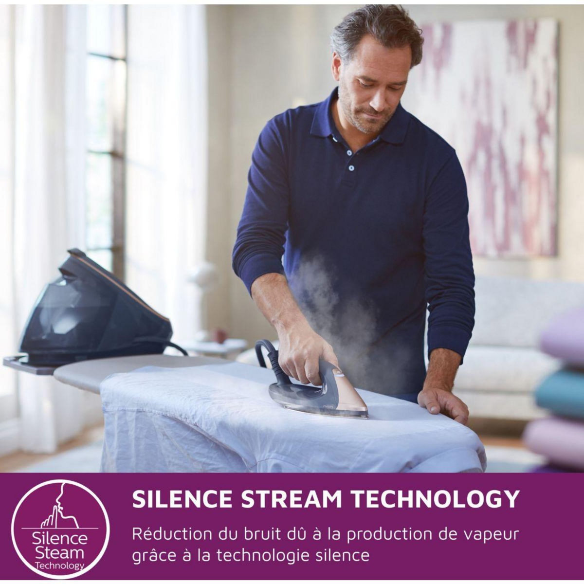 Philips Centrale vapeur PSG9030/20 noir et rose doré 1,8L