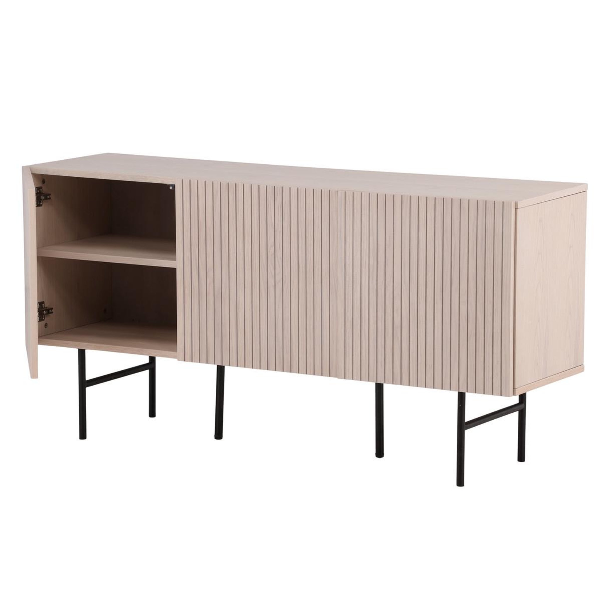 Voir la diapositive 4 : Paris Prix Bahut design nervuré  bjorkon  150cm naturel