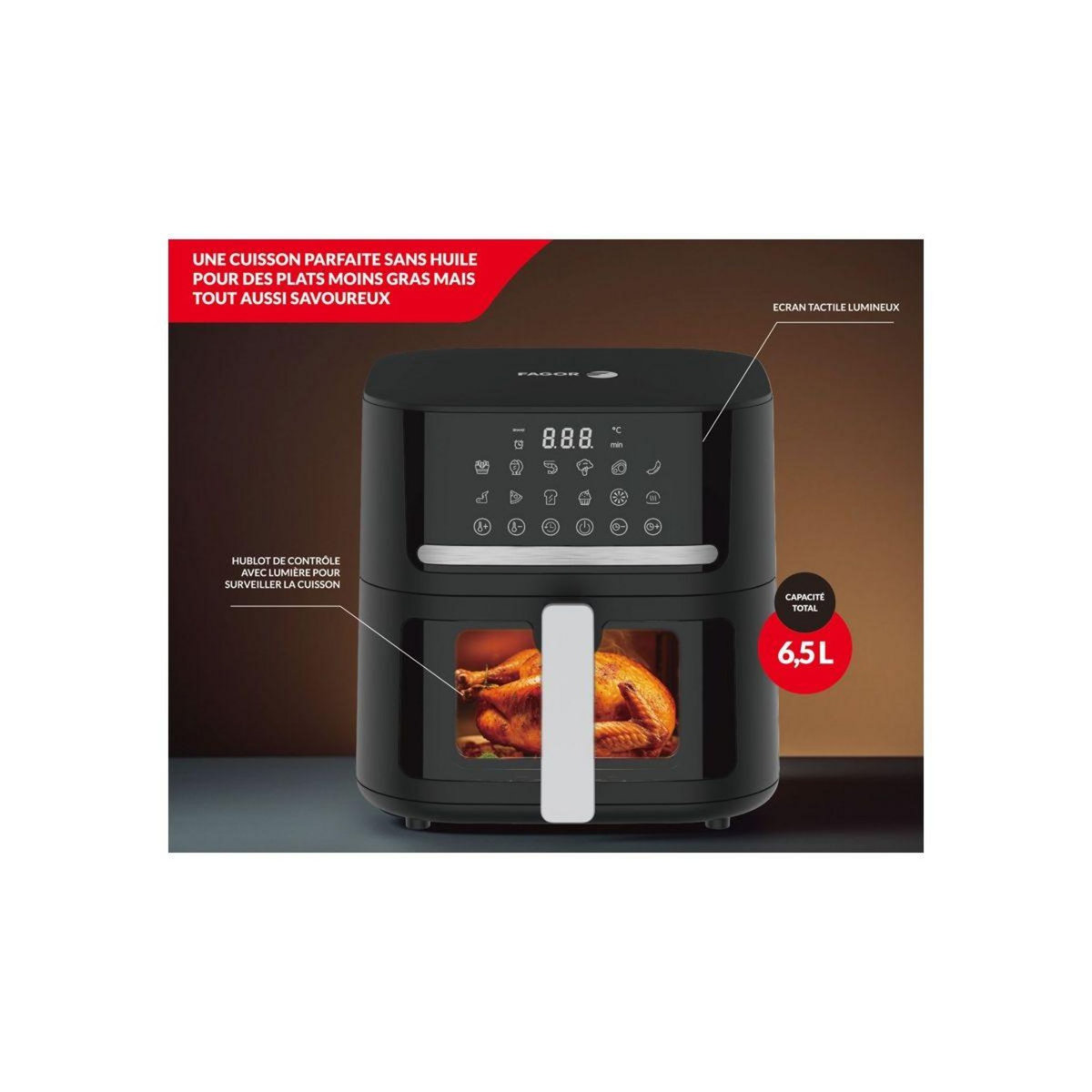 Fagor Friteuse sans huile Air Fryer 6.5L