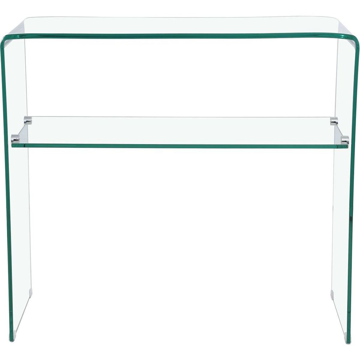 Habitat et Jardin Console  Genova  - 110 x 35 x 75 cm - Verre courbé transparent