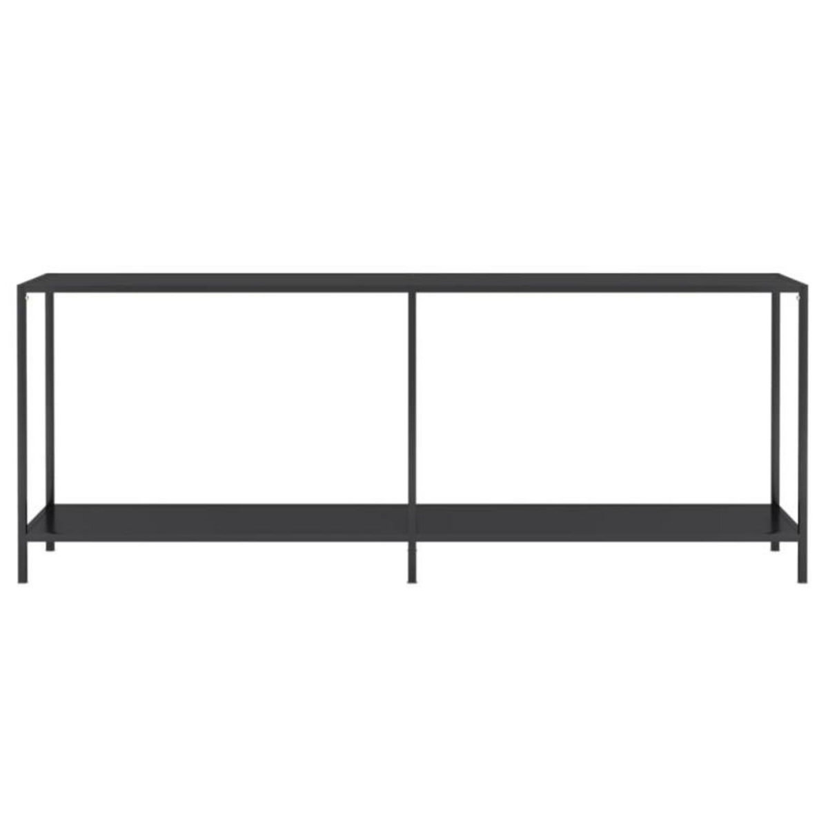 VIDAXL Table console Noir 200x35x75,5 cm Verre trempé