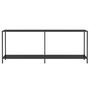 Voir la diapositive 3 : VIDAXL Table console Noir 200x35x75,5 cm Verre trempé