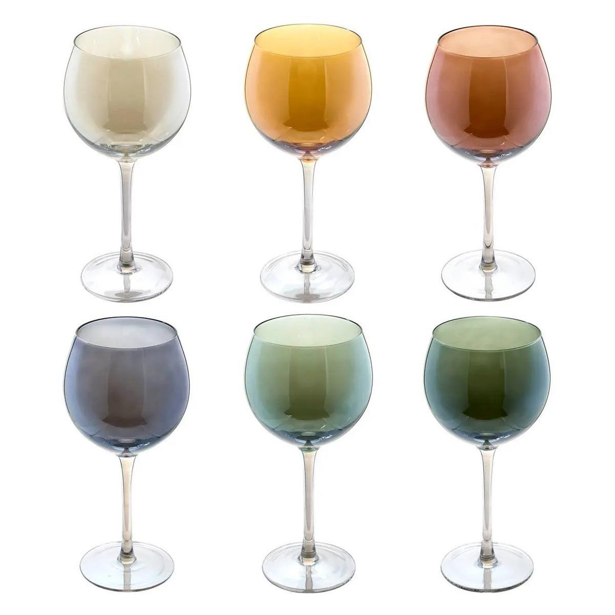 SECRET DE GOURMET Lot de 6 verres à vin  lucia  42cl multicolore