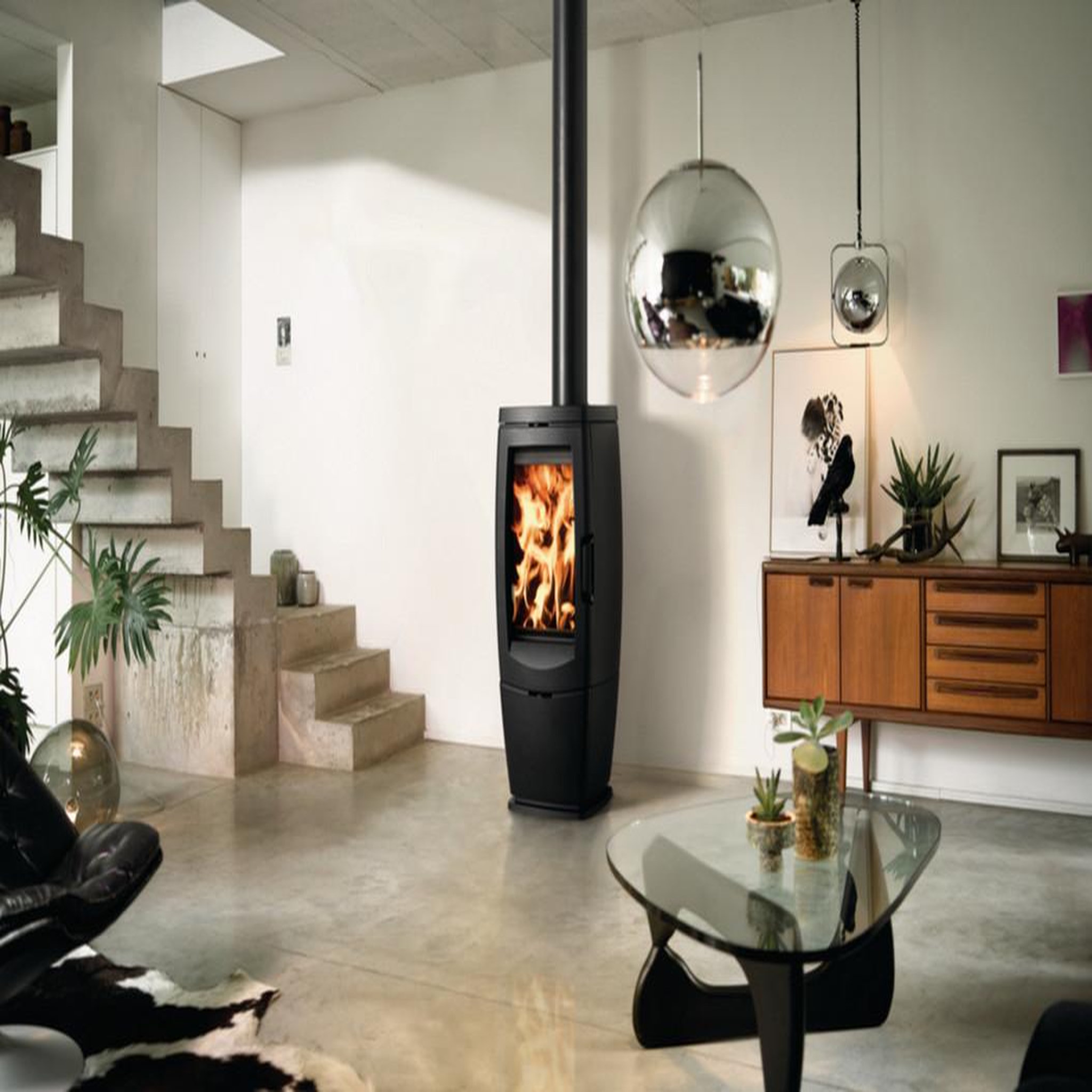 Voir la diapositive 2 : Supra Poêle à bois fonte 10kw noir - 117322
