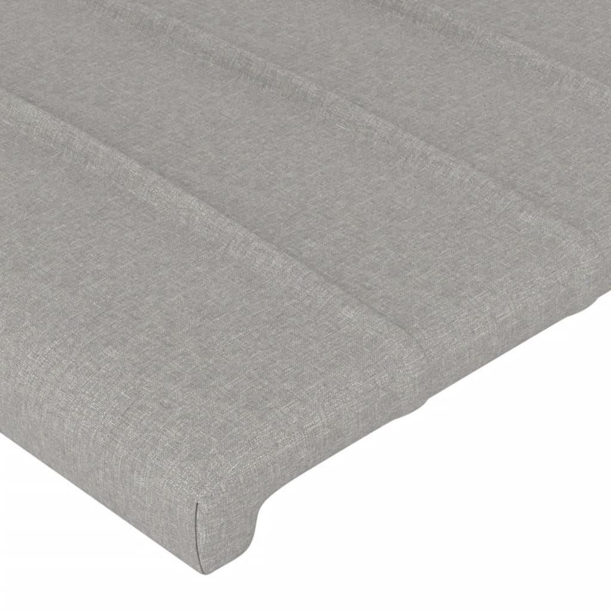 VIDAXL Tete de lit a LED Gris clair 103x16x118/128 cm Tissu