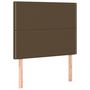 Voir la diapositive 2 : VIDAXL Tetes de lit 2 pcs Marron Fonce 90x5x78/88 cm Tissu