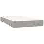 Voir la diapositive 5 : VIDAXL Sommier a lattes de lit avec matelas Gris clair 80x200 cm Tissu