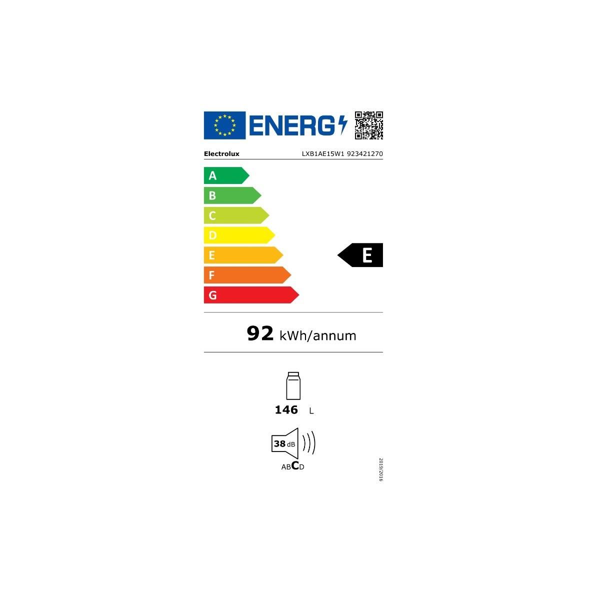 ELECTROLUX Réfrigérateur table top 146l 60.4cm - LXB1AE15W1