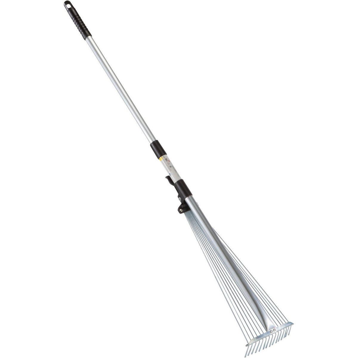 GARDENSTAR Rateau à gazon 15 dents à manche telescopique 122 à 154 cm