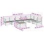 Voir la diapositive 6 : VIDAXL Salon de jardin 8 pcs bois de pin massif