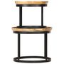 Voir la diapositive 2 : VIDAXL Tables d'appoint rondes 2 pcs Bois de manguier solide et acier
