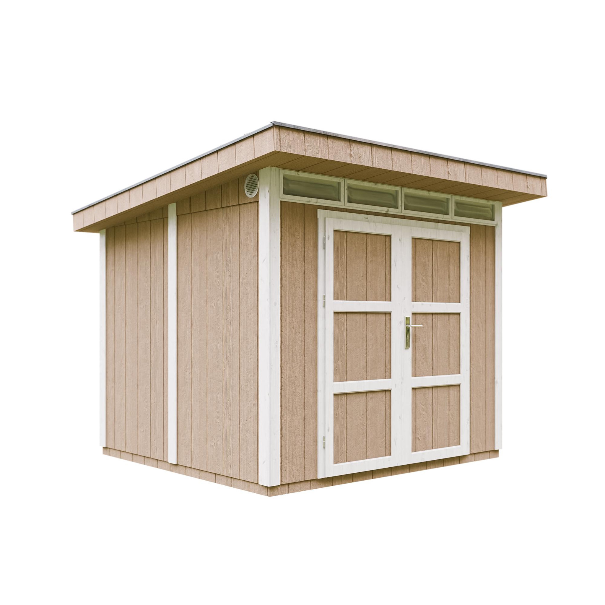 Voir la diapositive 1 : TIMBELA Abri de Jardin Qualité Premium 6m² L294xL279xH237cm avec sol, bardeaux bitumineux M903A