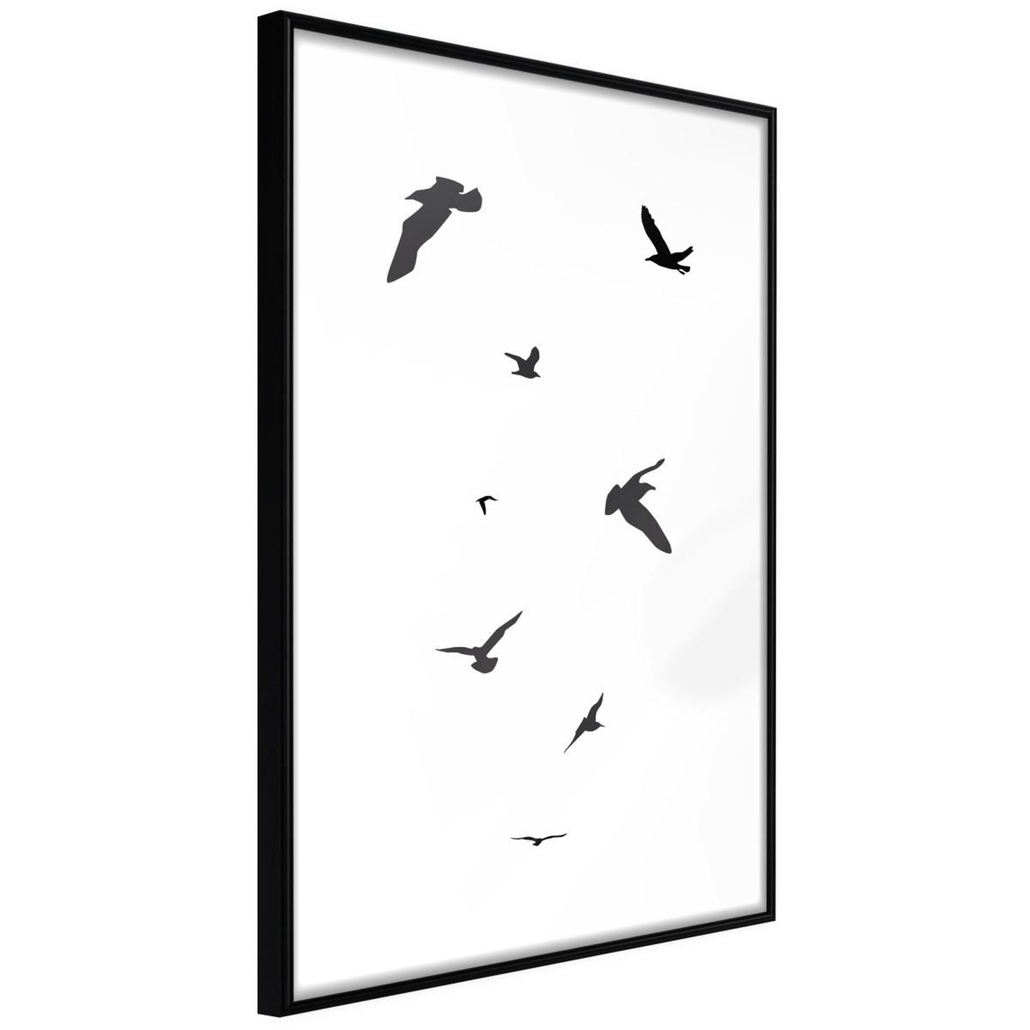 Paris Prix Affiche murale encadrée  birds. Coloris disponibles : Jaune, Noir