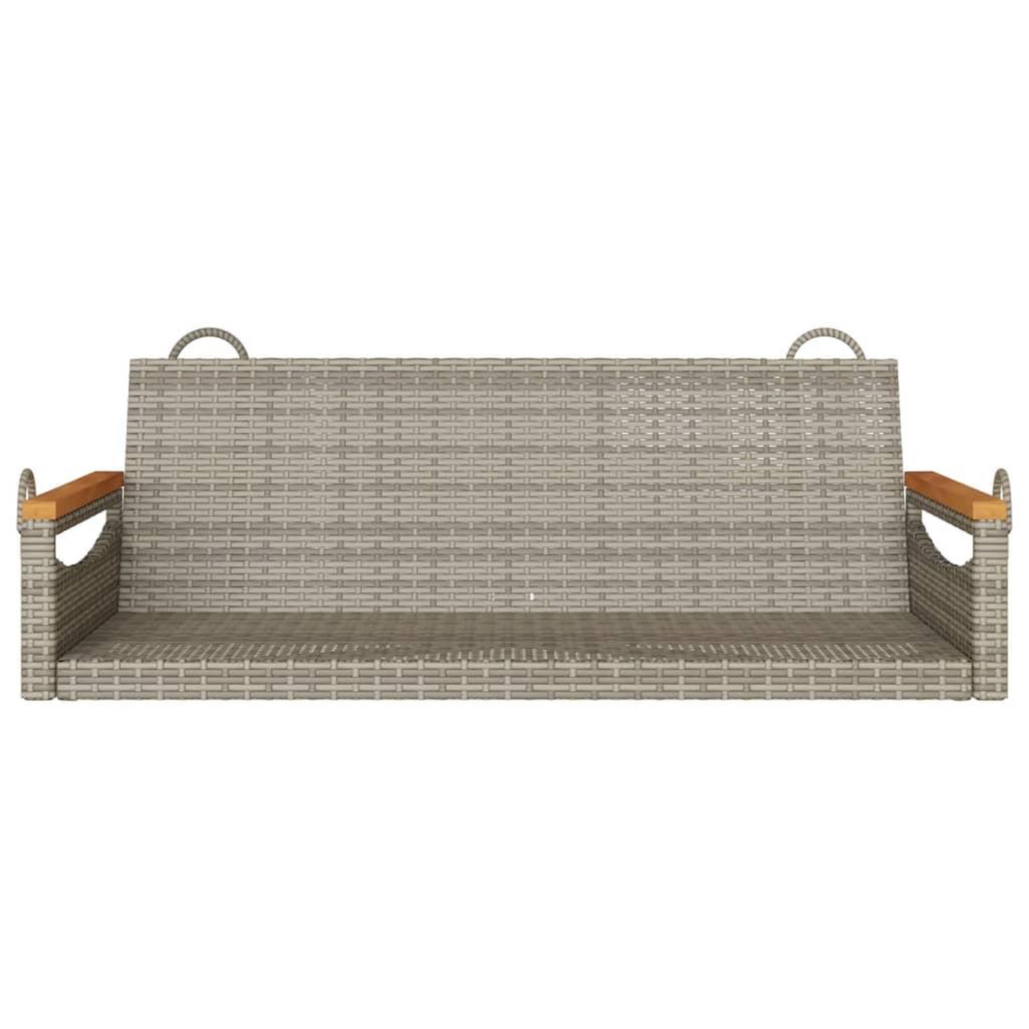 Voir la diapositive 4 : VIDAXL Balancelle gris 109x62x40 cm resine tressee