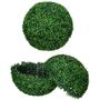 Voir la diapositive 5 : HOMCOM Lot de 2 buis artificiels topiaires artificielles en forme de boule Ø 50 cm PE vert