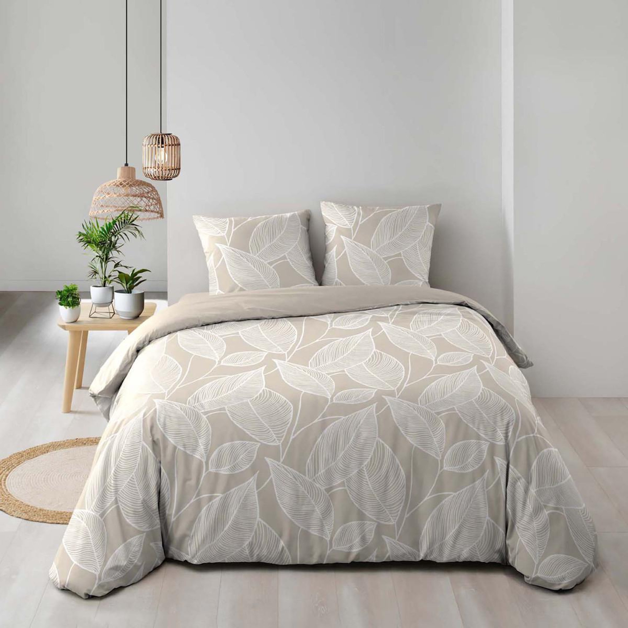 Douceur d'Intérieur Parure de lit 3 pièces  amanda  260x240cm naturel