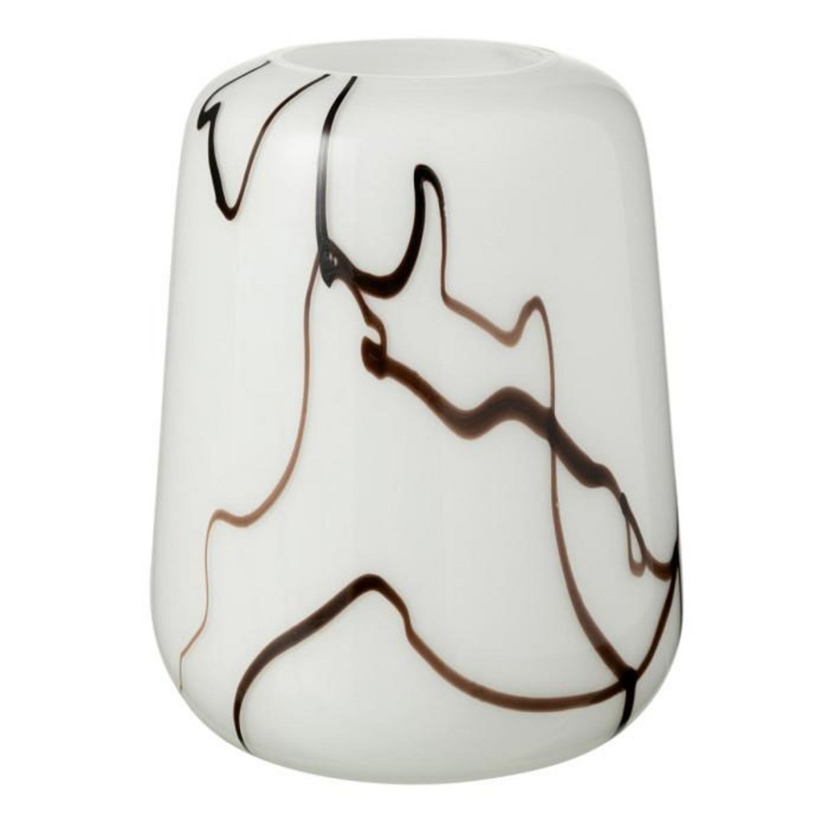 Paris Prix Vase Déco en Verre  Effet Fumé  22cm Blanc