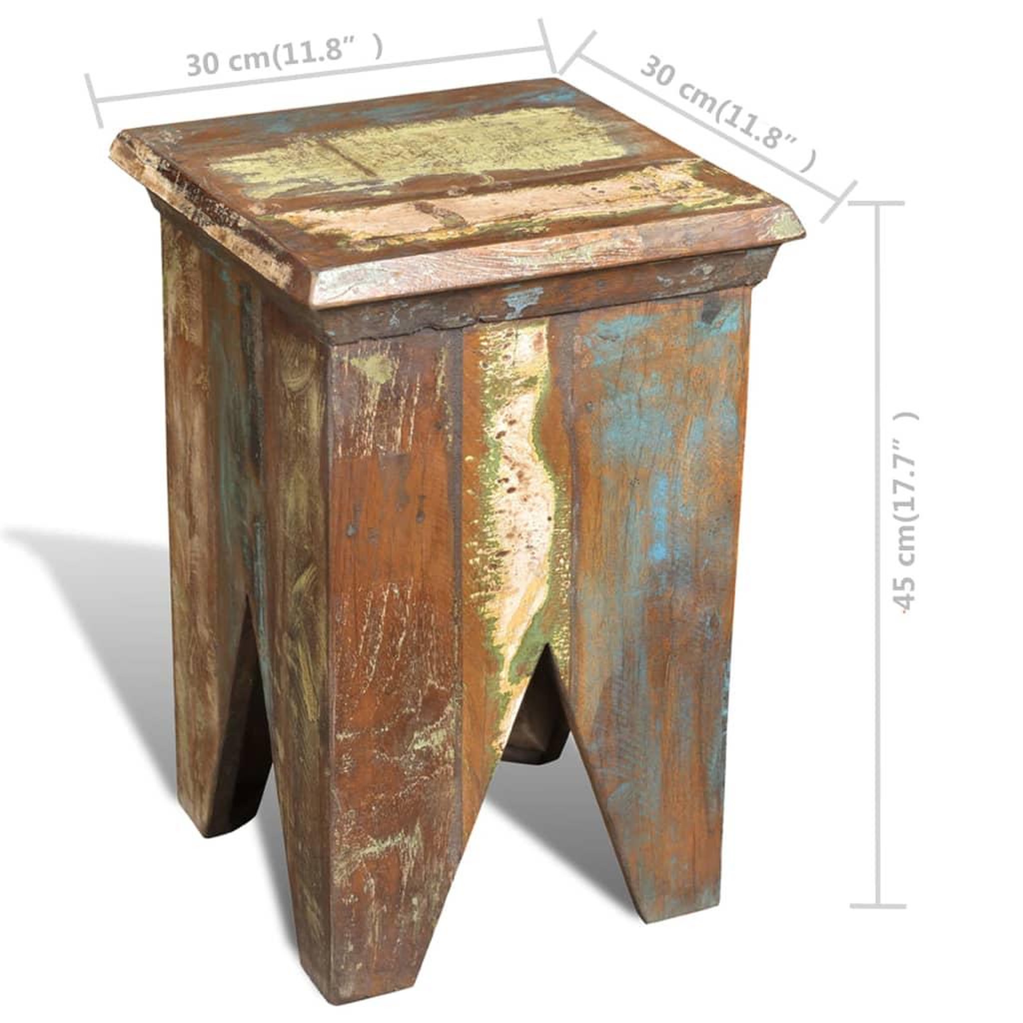 Voir la diapositive 6 : VIDAXL Tabouret bois de recuperation massif