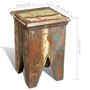Voir la diapositive 6 : VIDAXL Tabouret Bois de recuperation massif