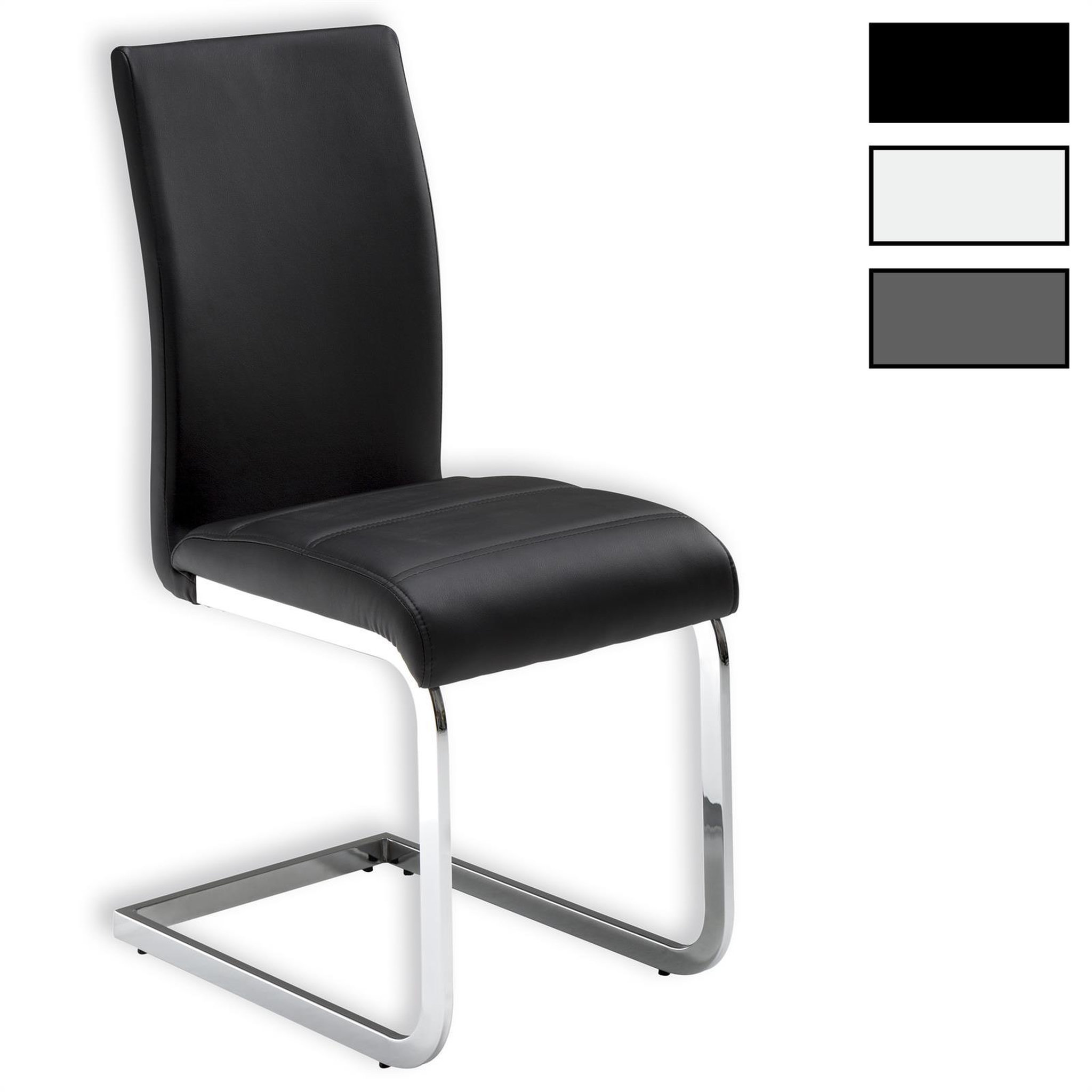 IDIMEX Lot de 4 chaises LETICIA, en synthétique. Coloris disponibles : Blanc