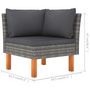 Voir la diapositive 6 : VIDAXL Salon de jardin 4 pcs avec coussins Resine tressee Gris
