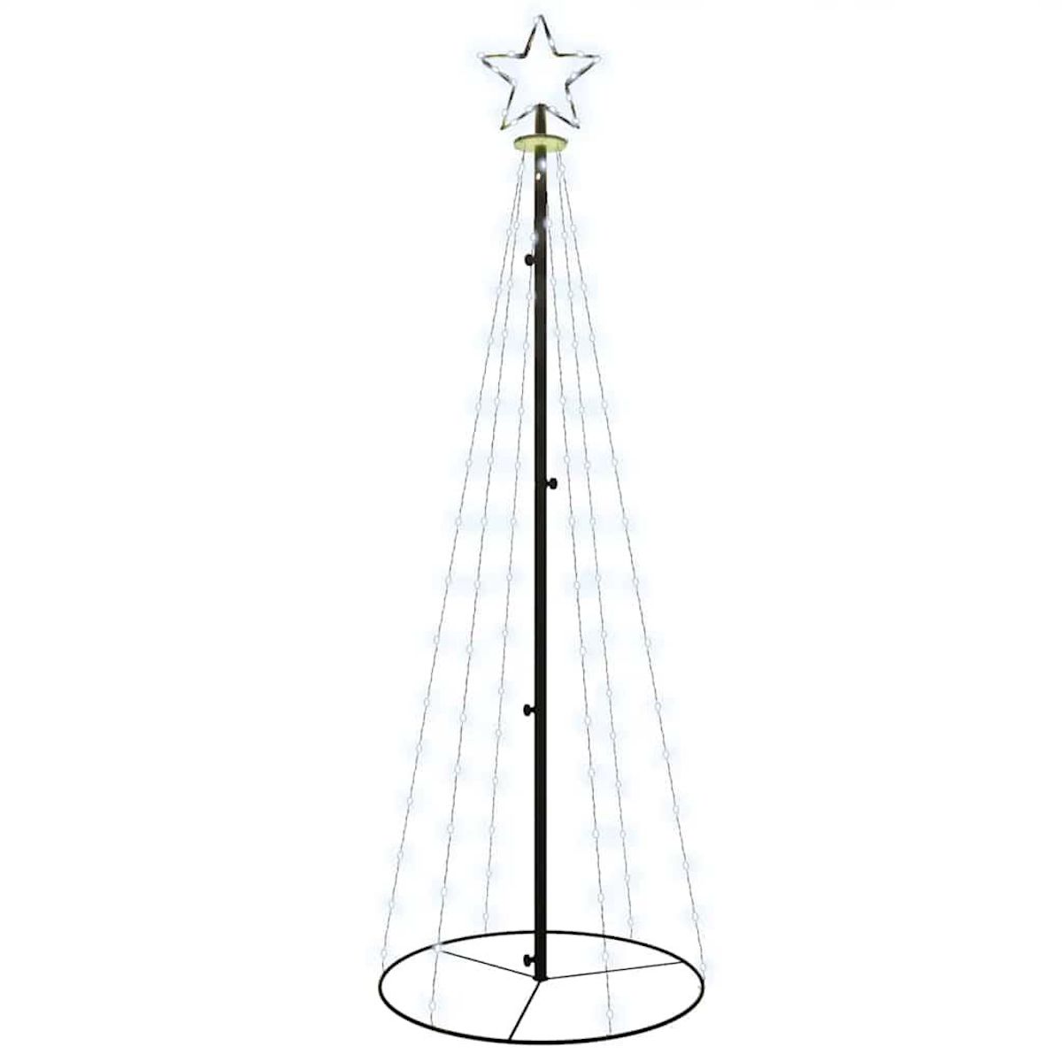 VIDAXL Arbre de Noël cone 108 LED Blanc froid 70x180 cm