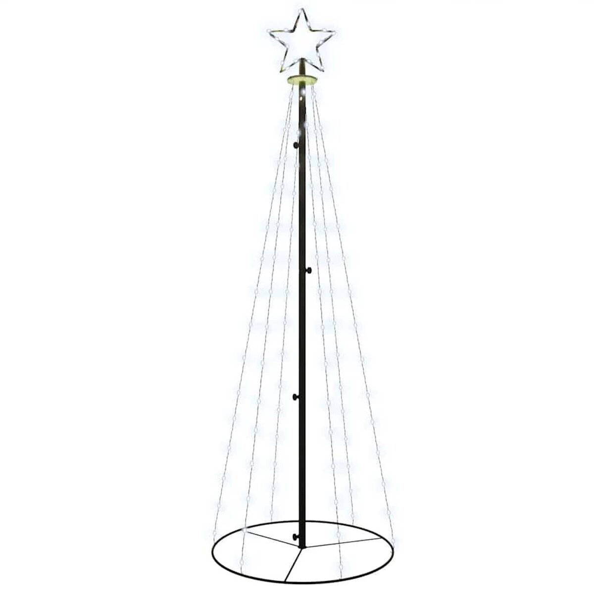 VIDAXL Arbre de Noël cone 108 LED Blanc froid 70x180 cm