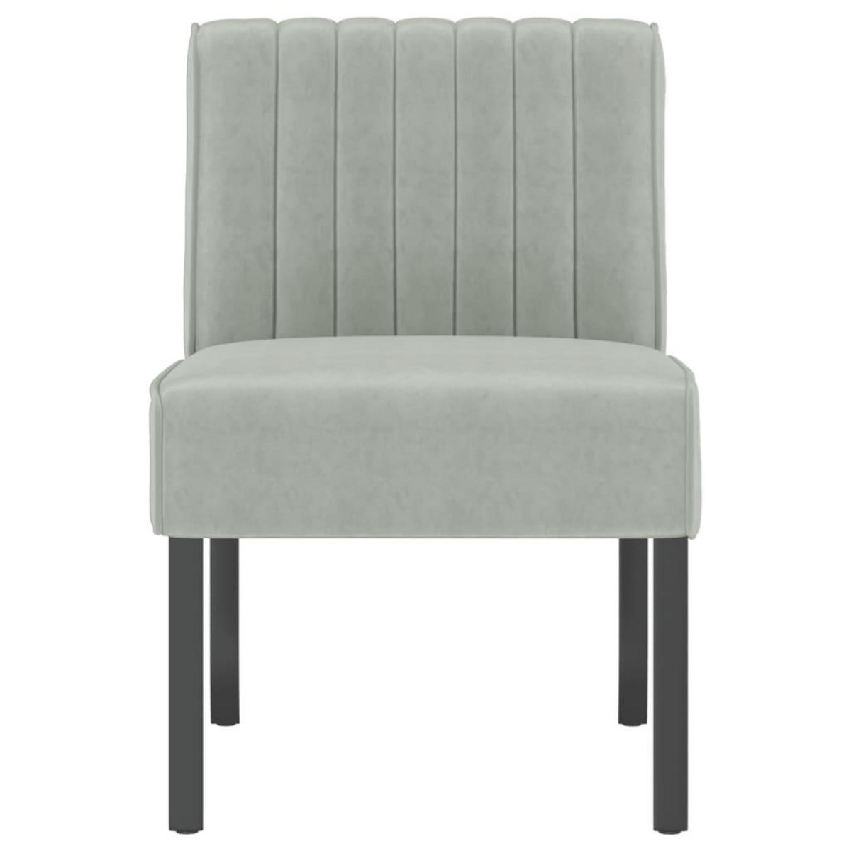 VIDAXL Fauteuil sans accoudoirs gris clair velours